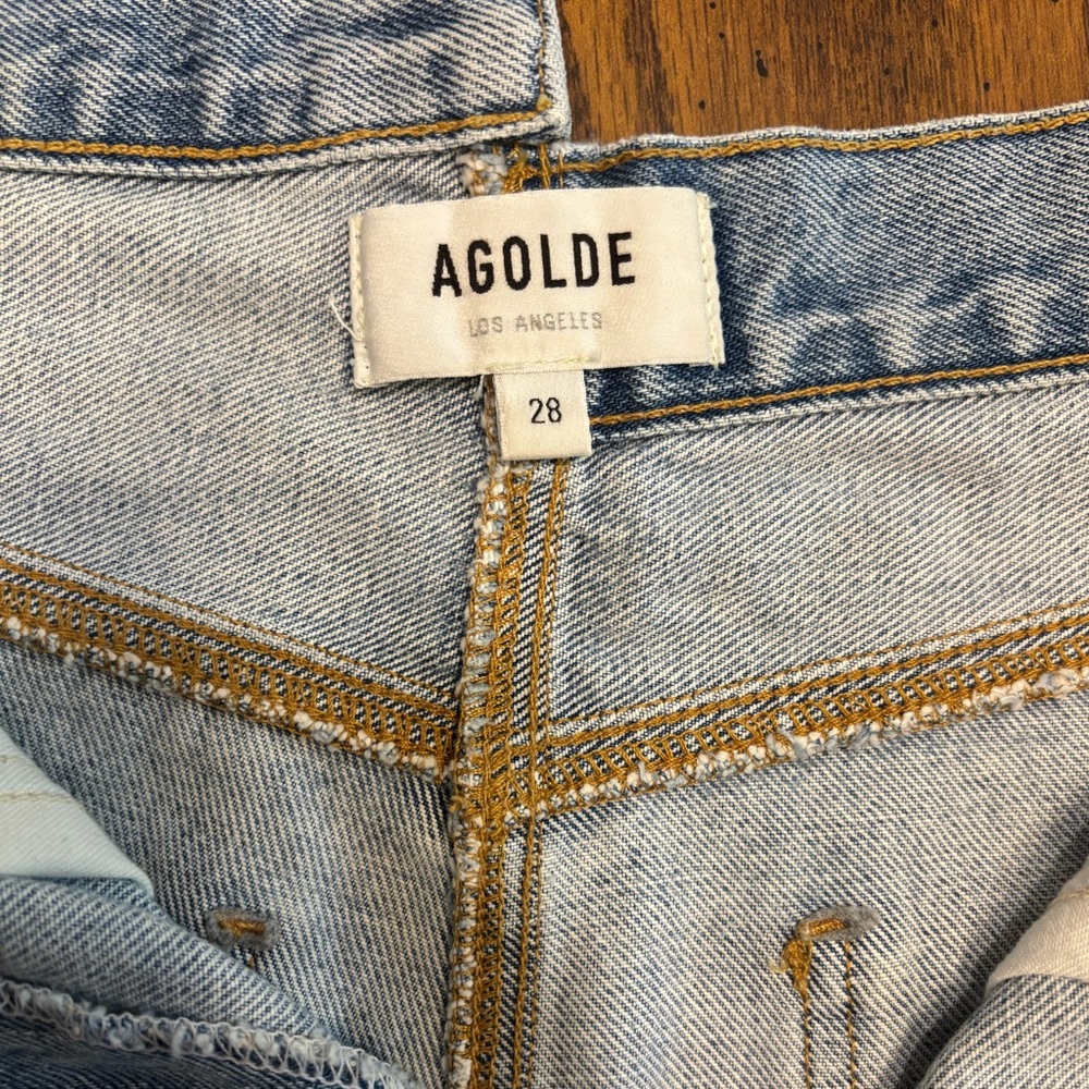 Agolde Criss Cross Jean Shorts - Picture 4 of 6
